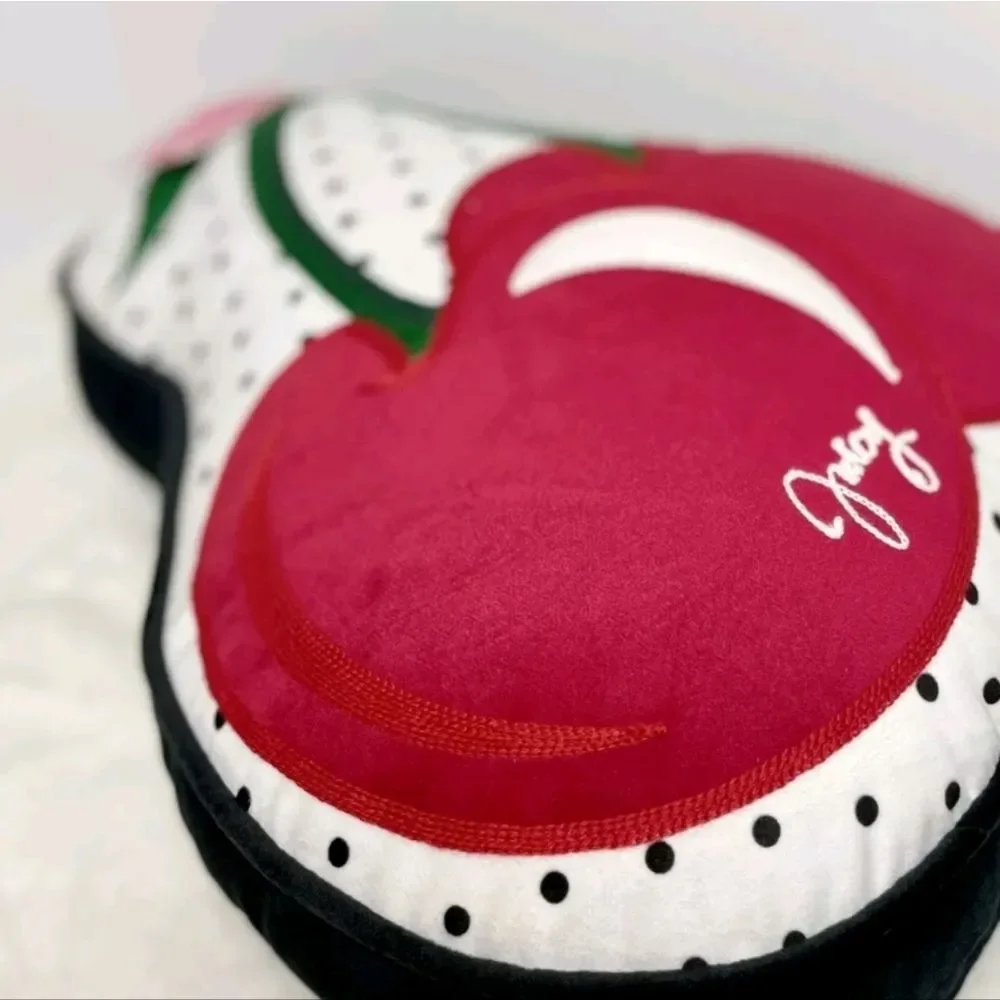 Juicy Couture Home Juicy Signature Logo‎ Cherry Decorative Accent Pillow